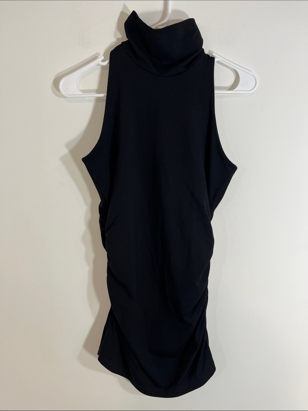 Susana Monaco mock neck ruched dress Small